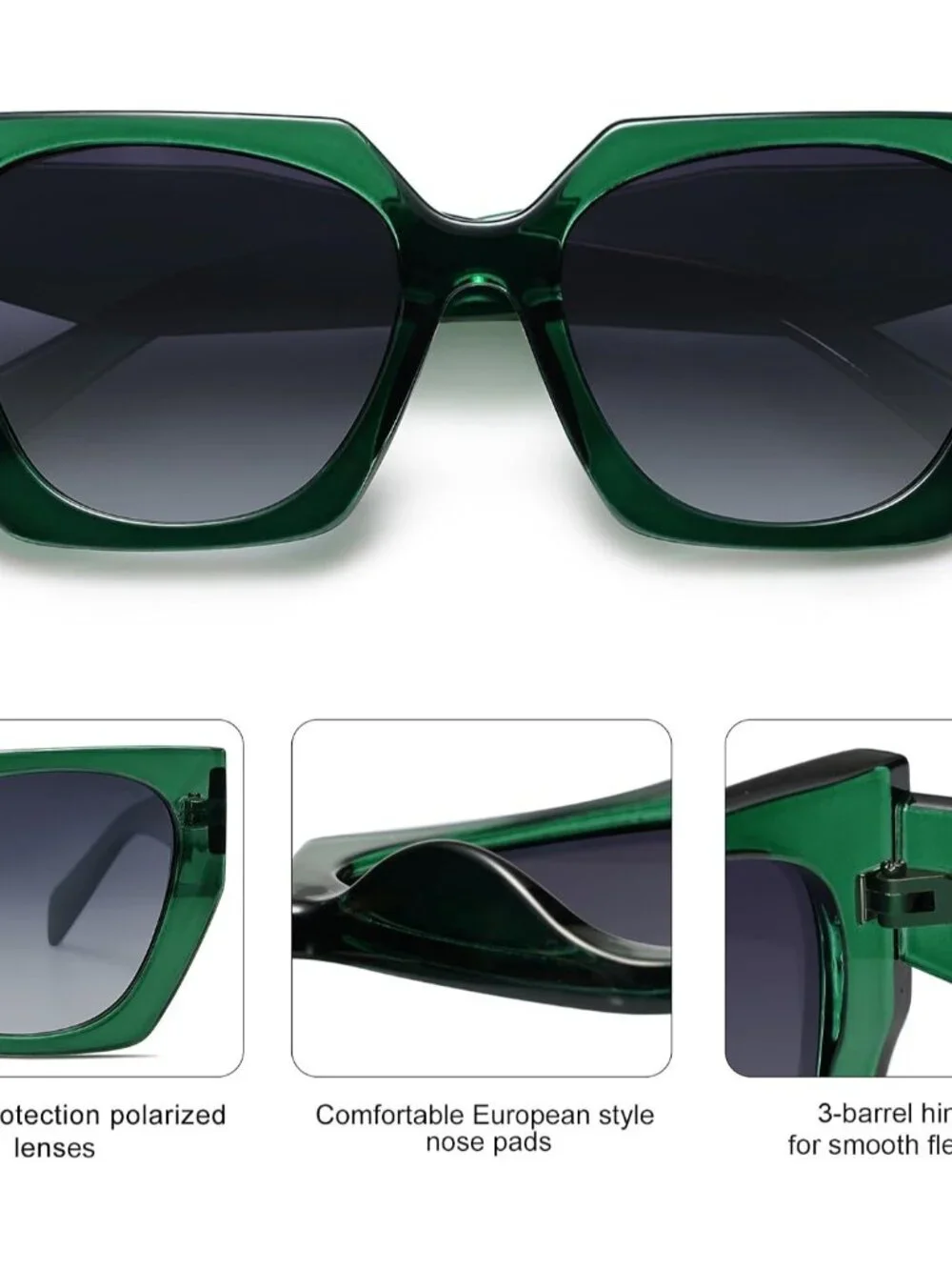 Fashionable Oversized Polarized Sunglasses - Ideal for Outdoor Activities SJ2205
